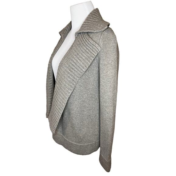 Gap‎ Women's Sz XSmall Gray Wool Blend Open-Front Long Sleeve Cardigan Sweater - Picture 2 of 10